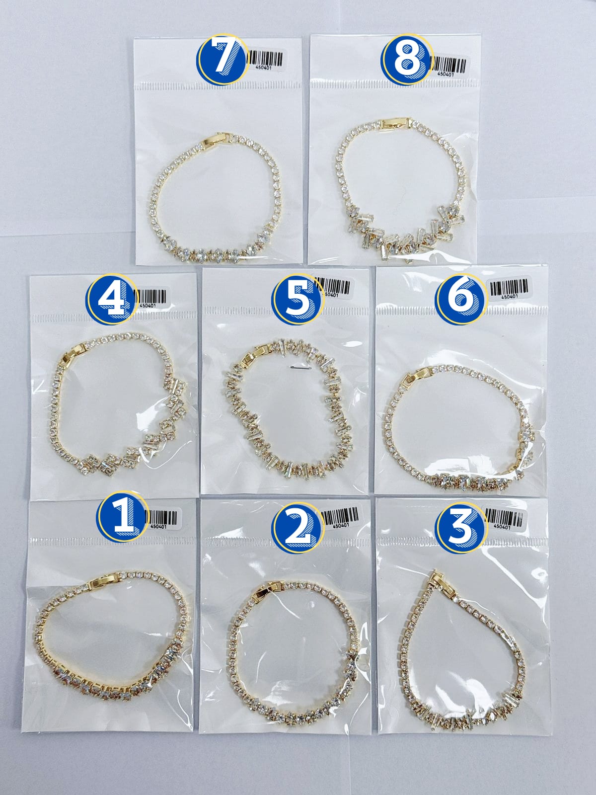 Pulsera Cristal M4 Oro Laminado