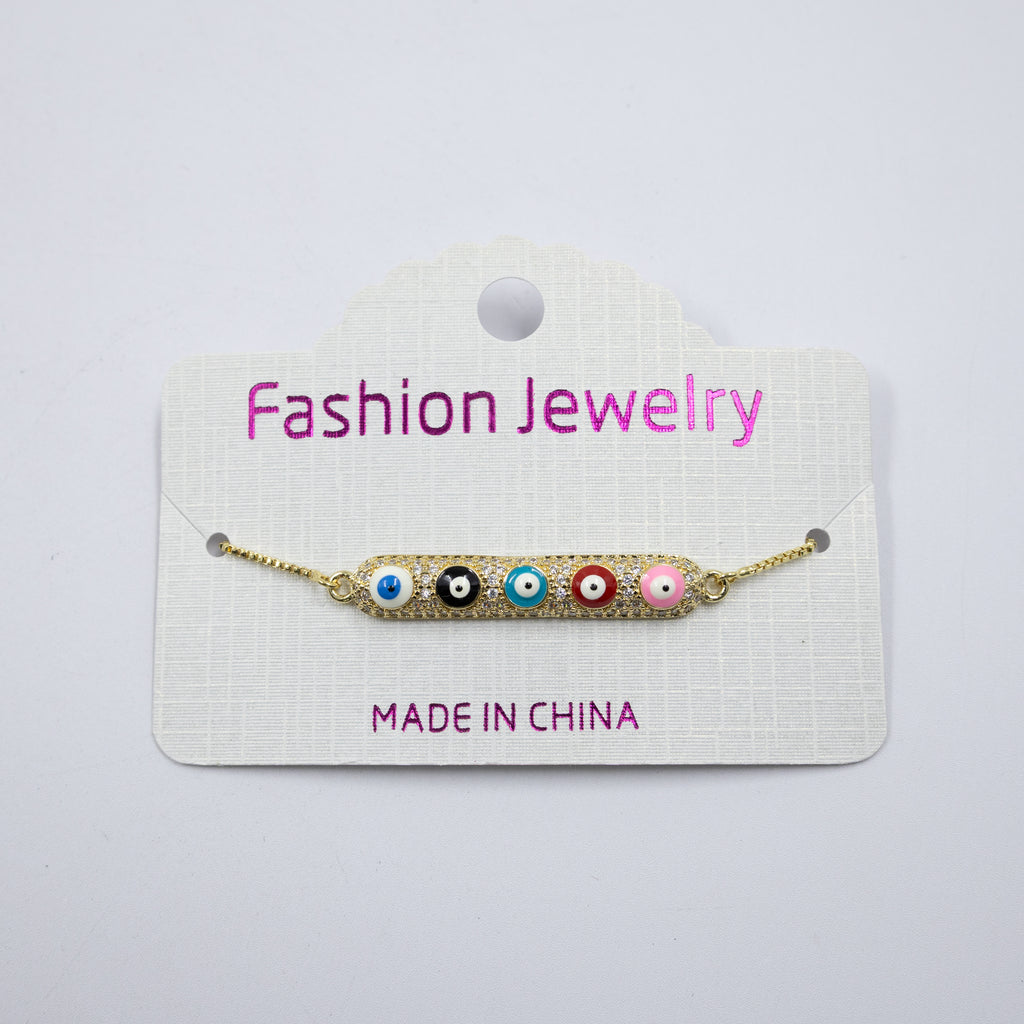 Pulsera Dorada de Ojo Turco M5 Oro Laminado