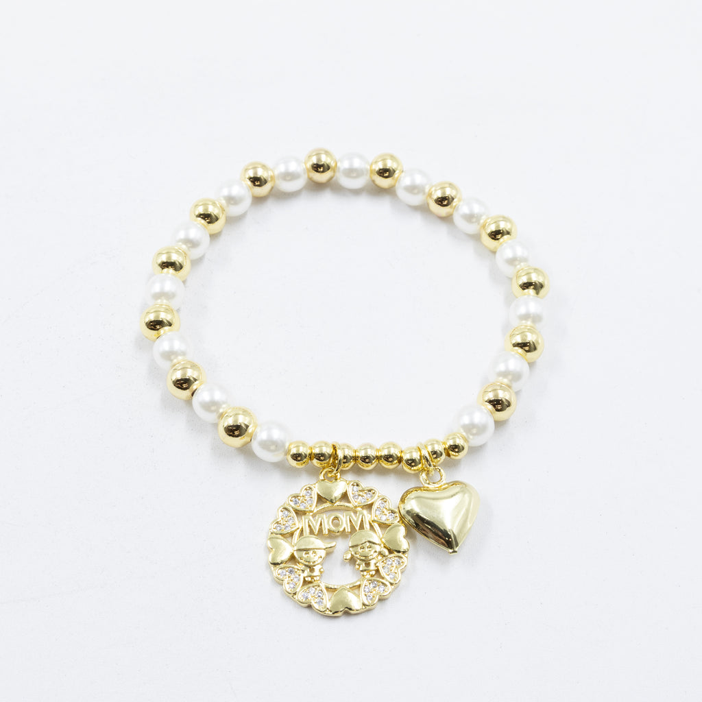Pulsera con dije de Mamá M4 Oro Laminado 05/03/26