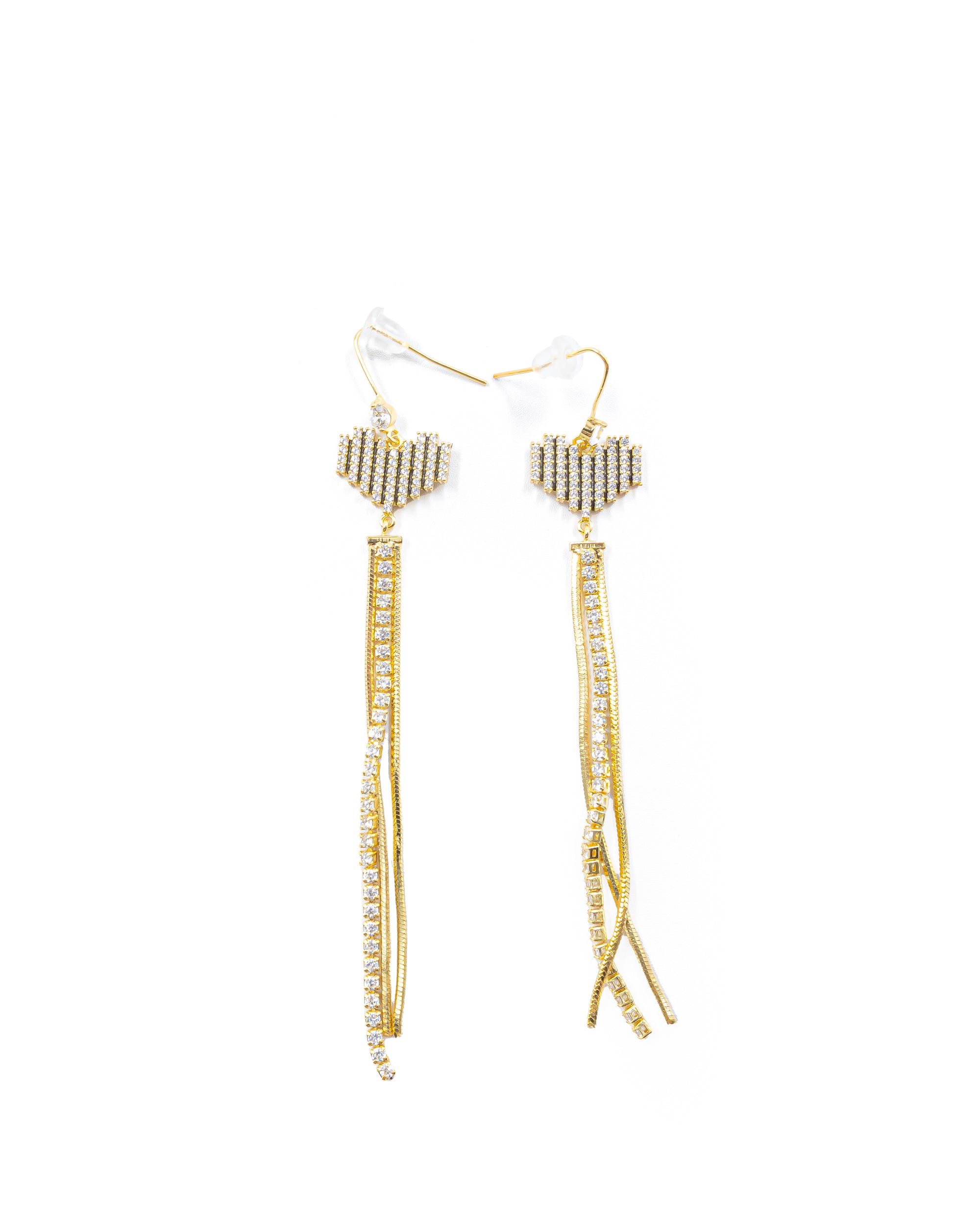 Aretes Largos Ansheli Dorados M14 Oro Laminado