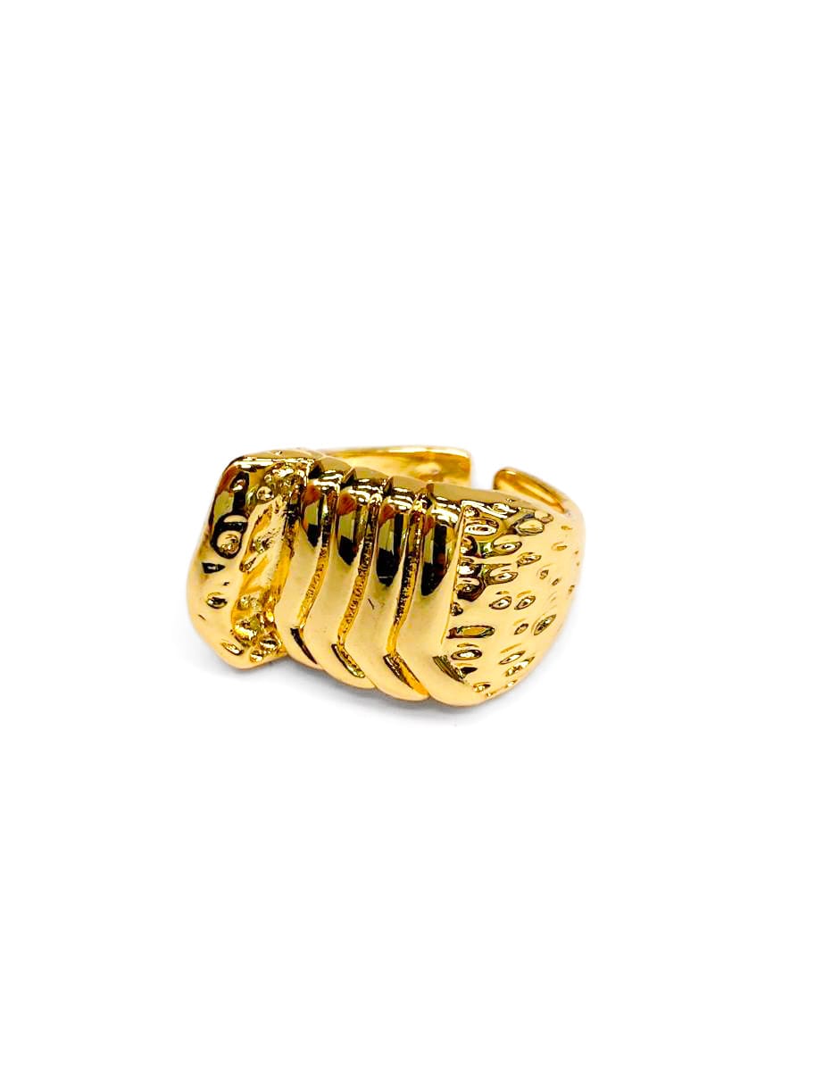 Anillo Dorado Liso Ajustable Oro Laminado