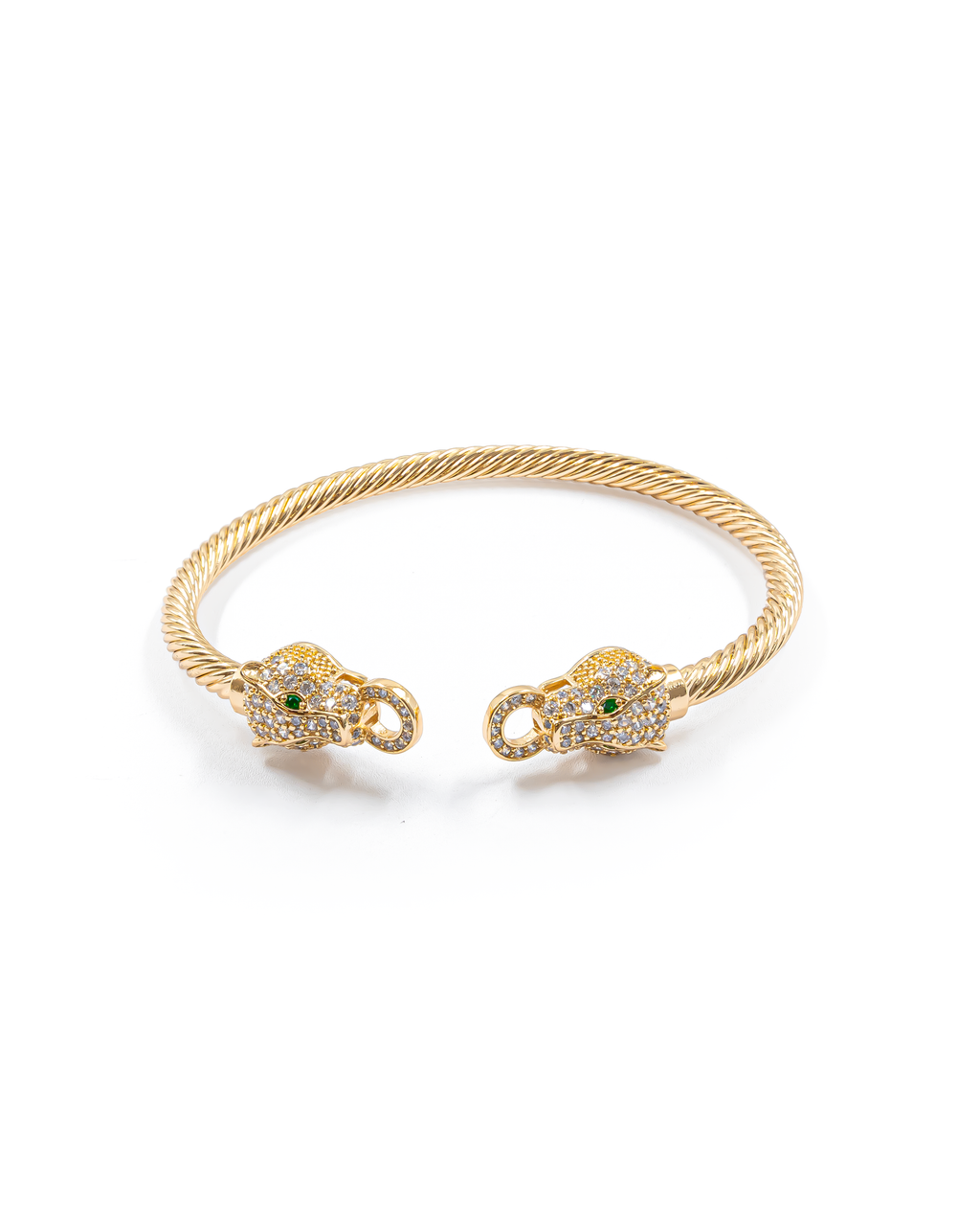 Brazalete Dorado con Piedras M9 Oro Laminado