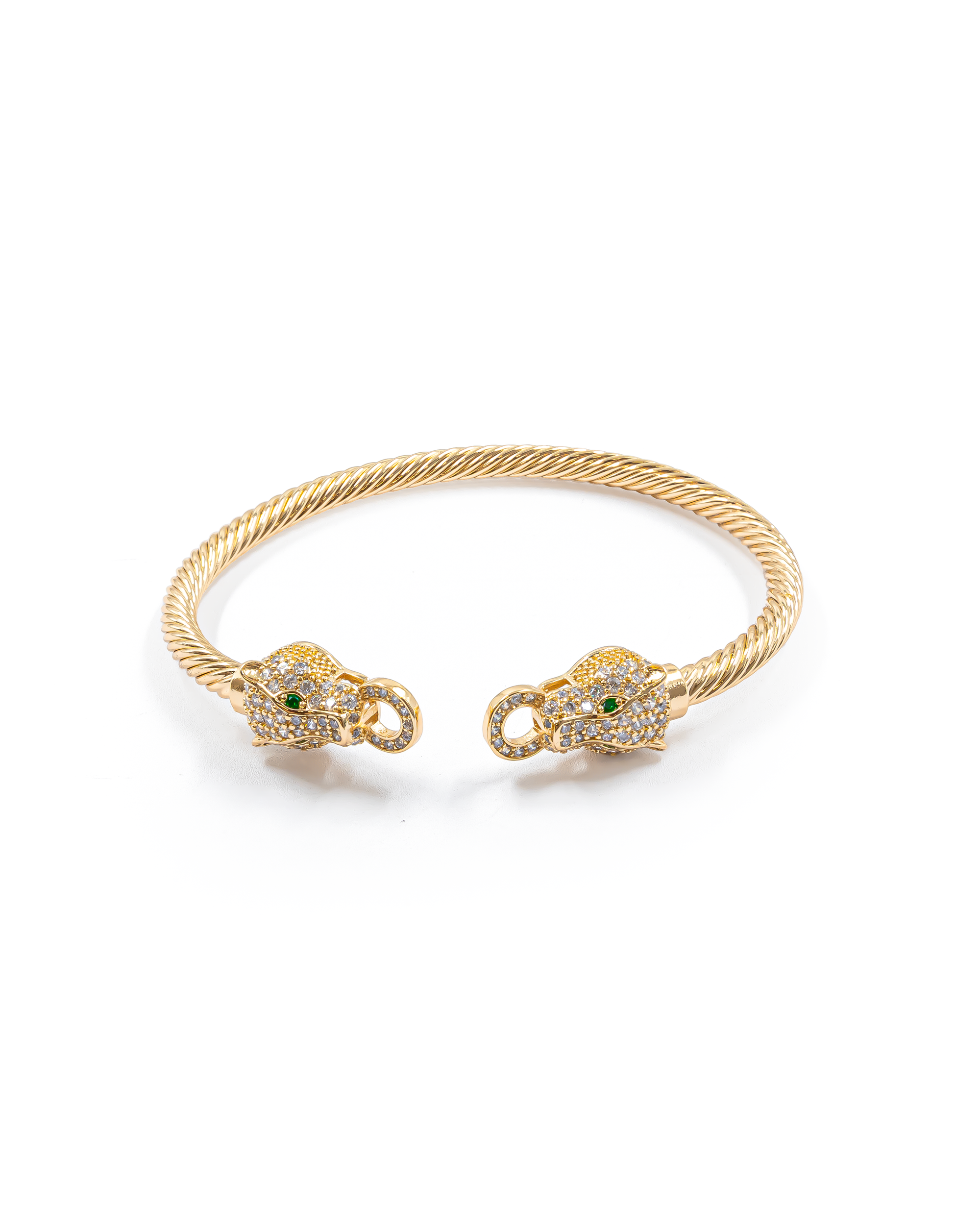 Brazalete Dorado con Piedras M9 Oro Laminado