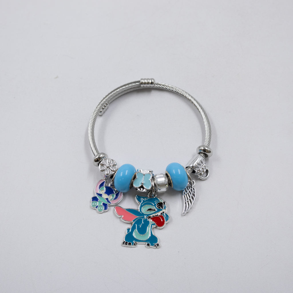 Pulsera tipo Pandora Plateados M10 Oro Laminado