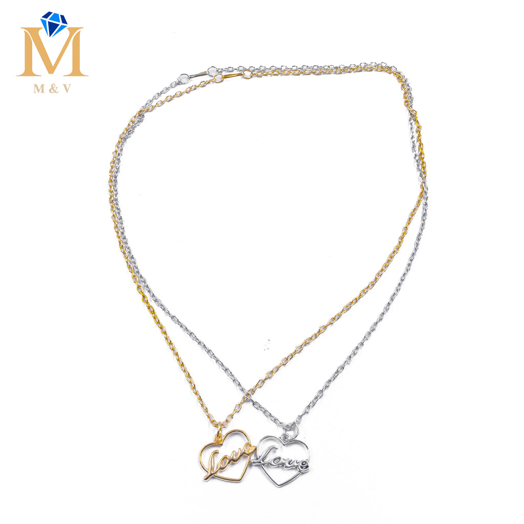 Collares en Pareja de corazón M7 Acero Inoxidable