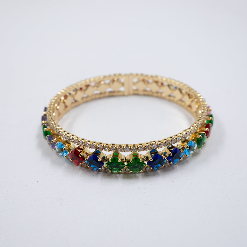 Pulseras Doradas con Piedras M2 Oro Laminado