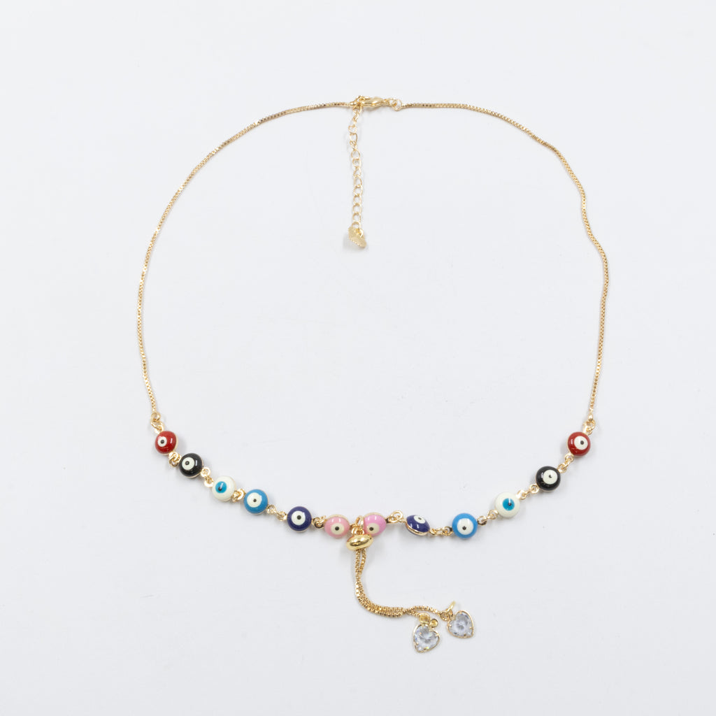 Collar Dorado de Ojo Turco M4 Oro Laminado