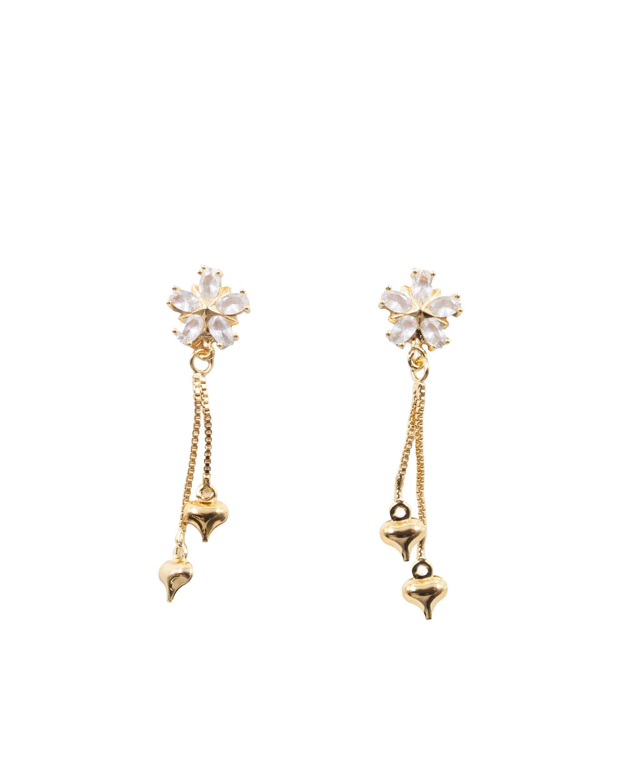 Aretes Dorados de Flor M4 Oro Laminado