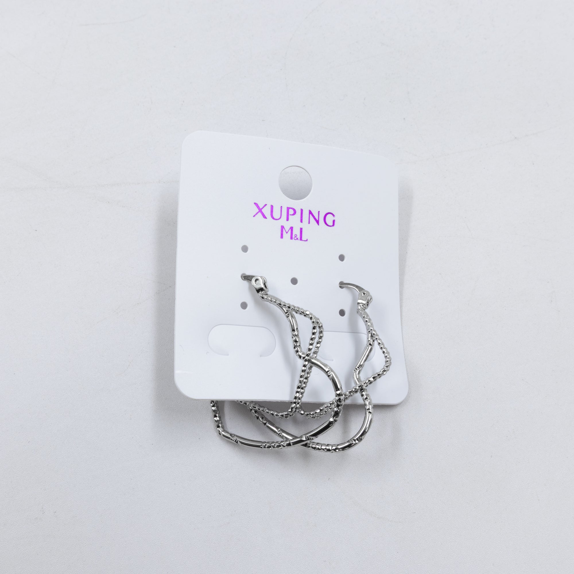 Aretes Plateados de Broche M15 Oro Laminado