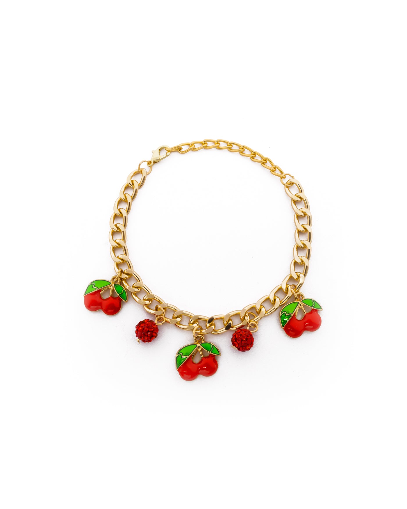 PULSERA DE CEREZA M5 ORO LAMINADO