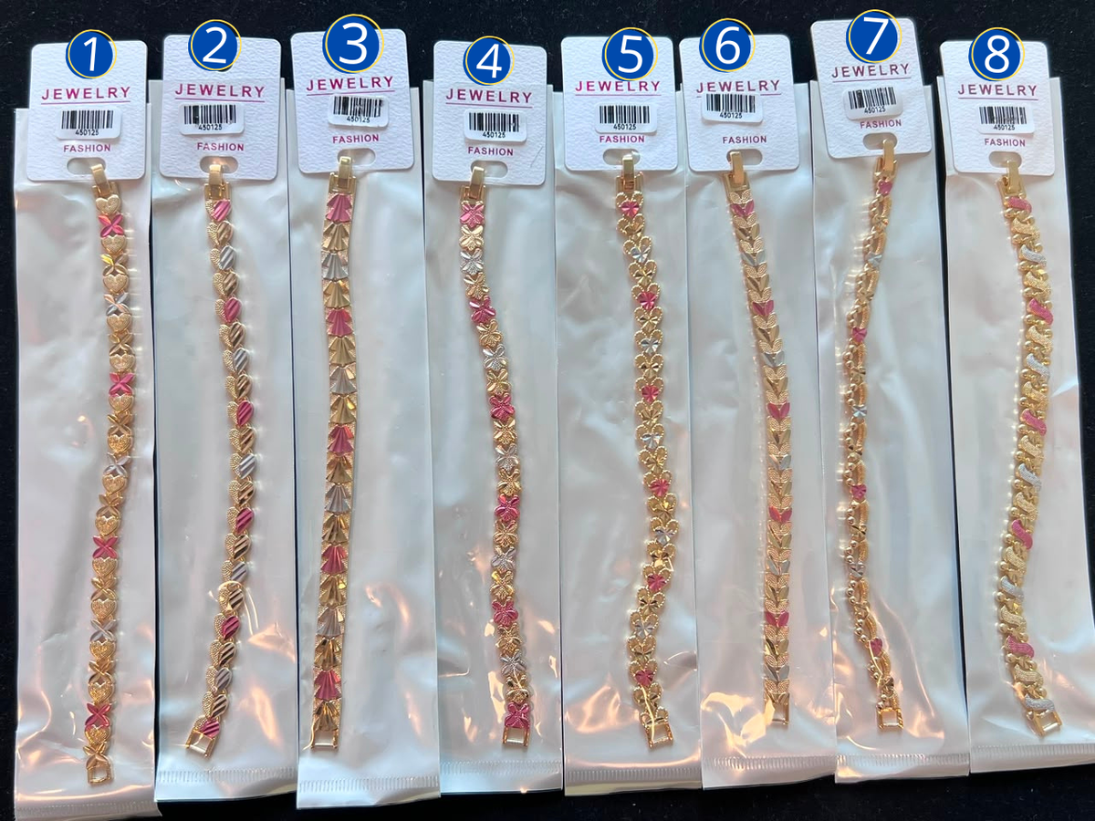 [13/AGOSTO/26] Pulsera Dorada de tres colores M5 Oro Laminado