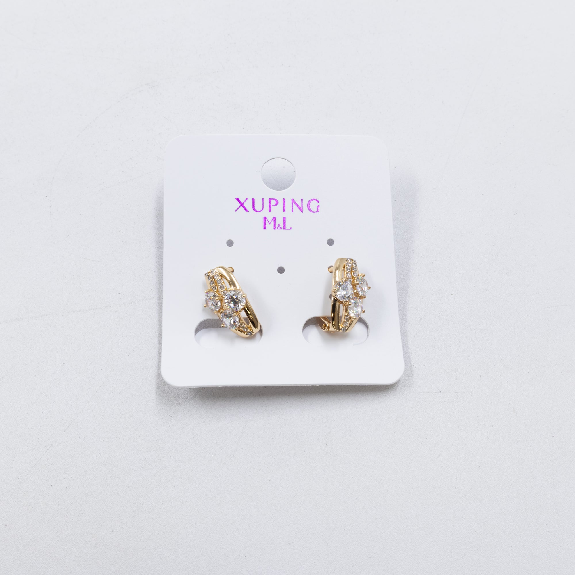 Aretes Dorados Xuping de Poste M7 Oro Laminado