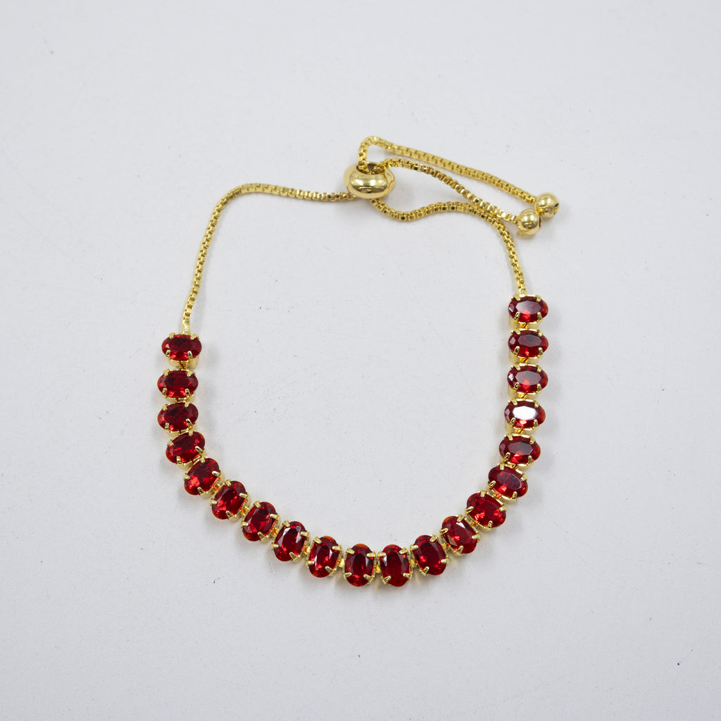 Pulseras Doradas con Piedras M8 Oro Laminado