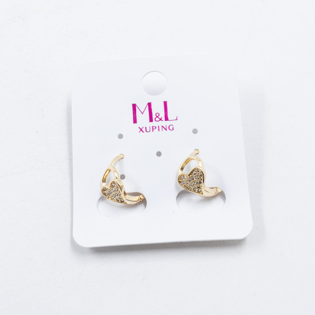 Aretes Dorados Xuping de Aro M3 Oro Laminado