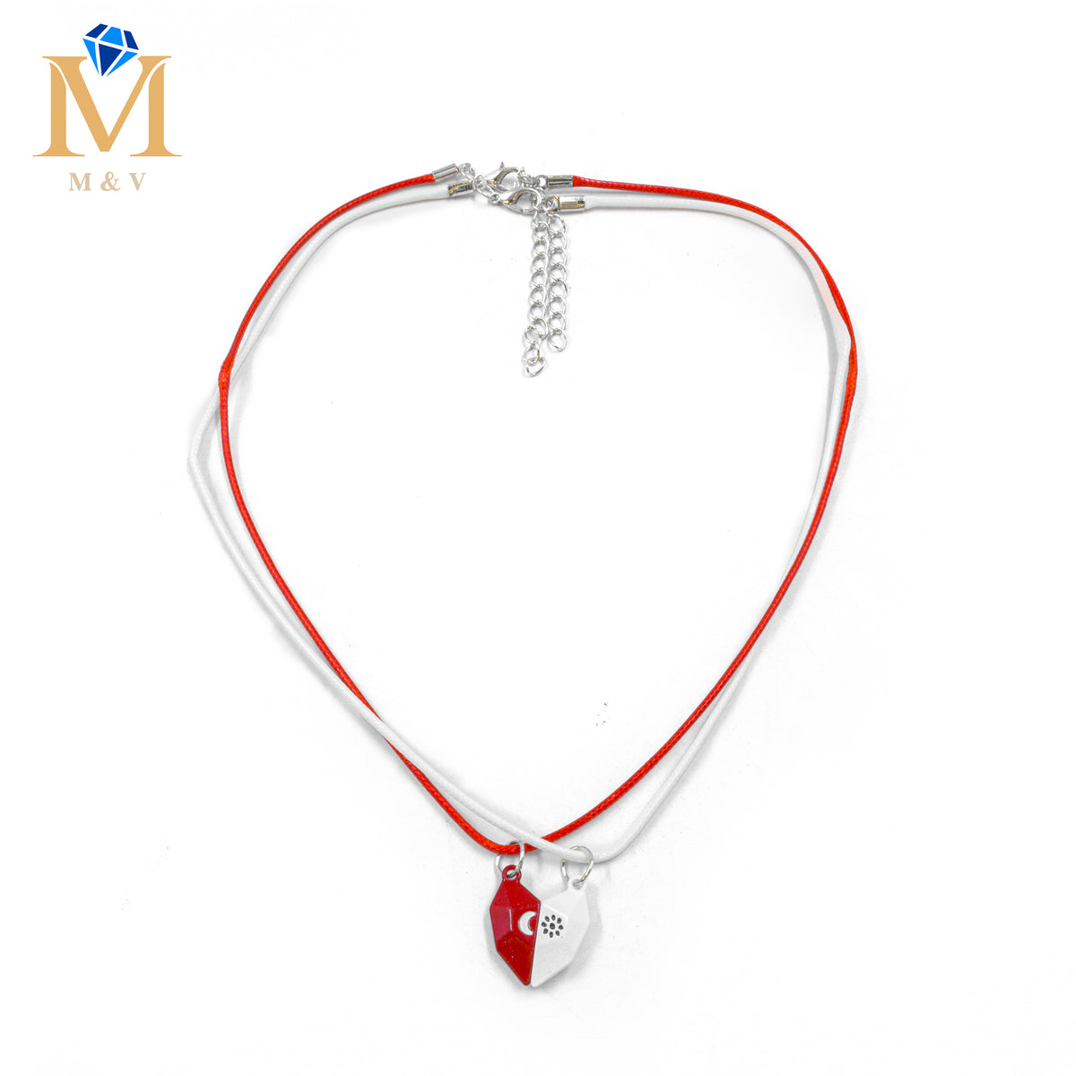 Collares en Pareja de corazón M12 Acero Inoxidable