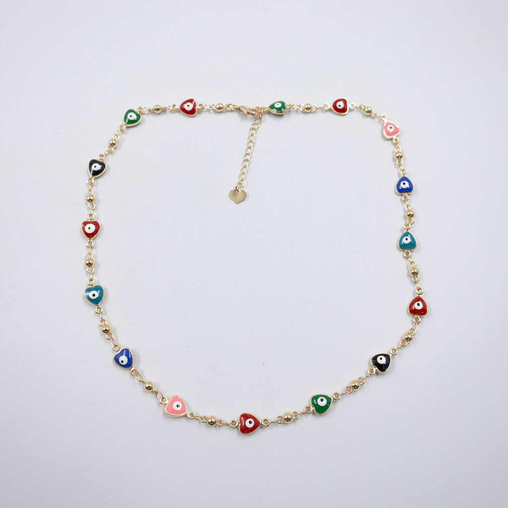 Collar Dorado de Ojo Turco M5 Oro Laminado