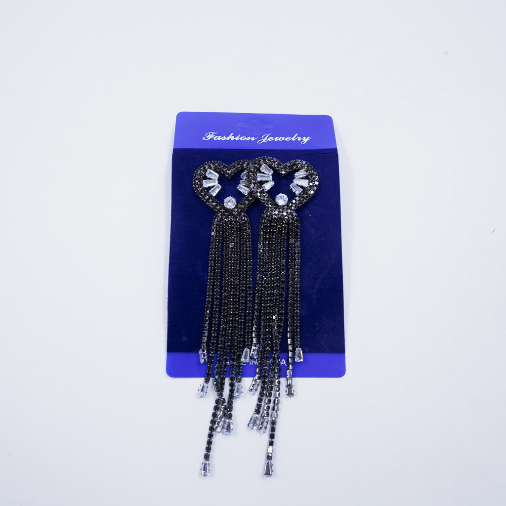 Aretes Largos con piedras M2 Oro Laminado