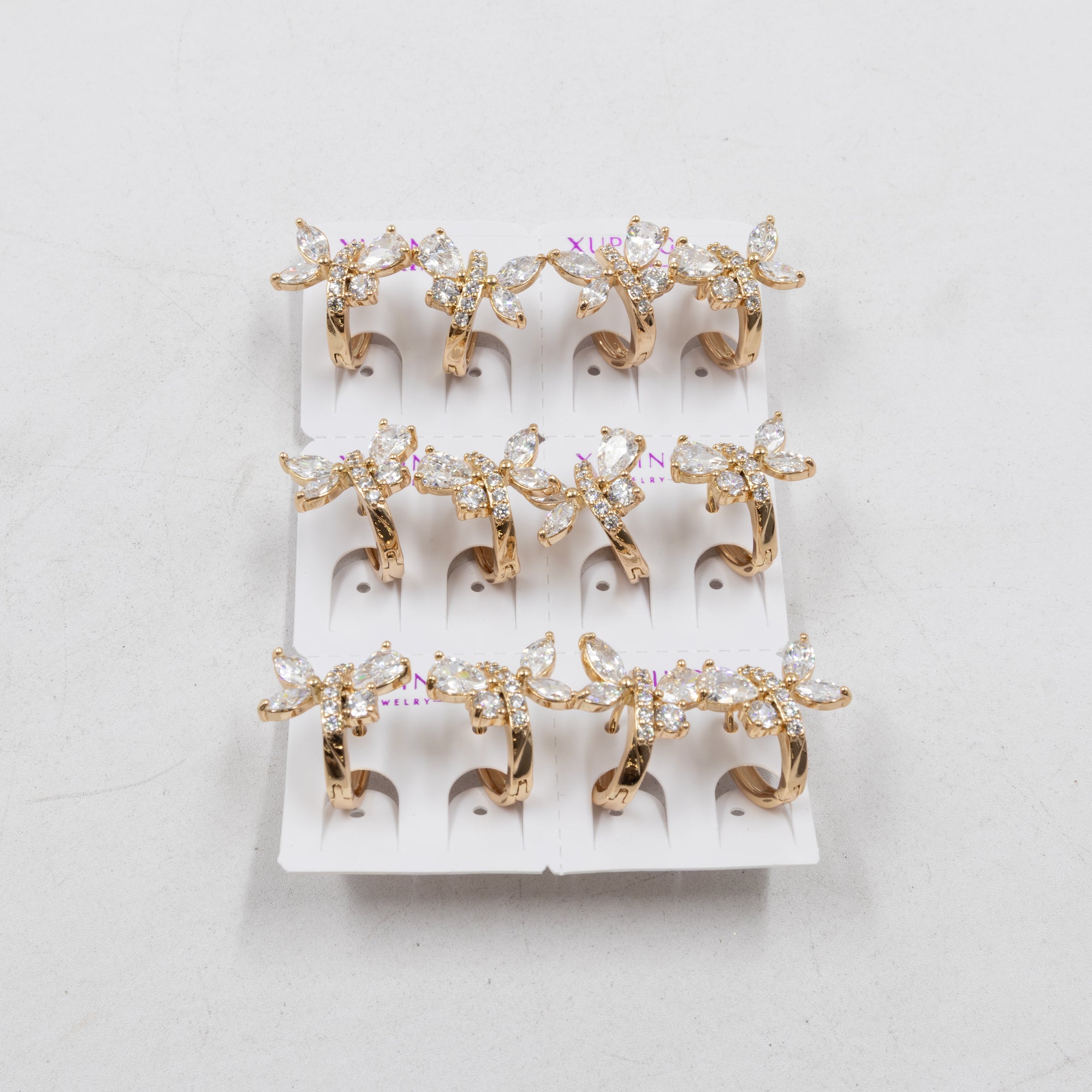 Paquete de 6 pares de Aretes Xuping Dorado M5 Oro Laminado