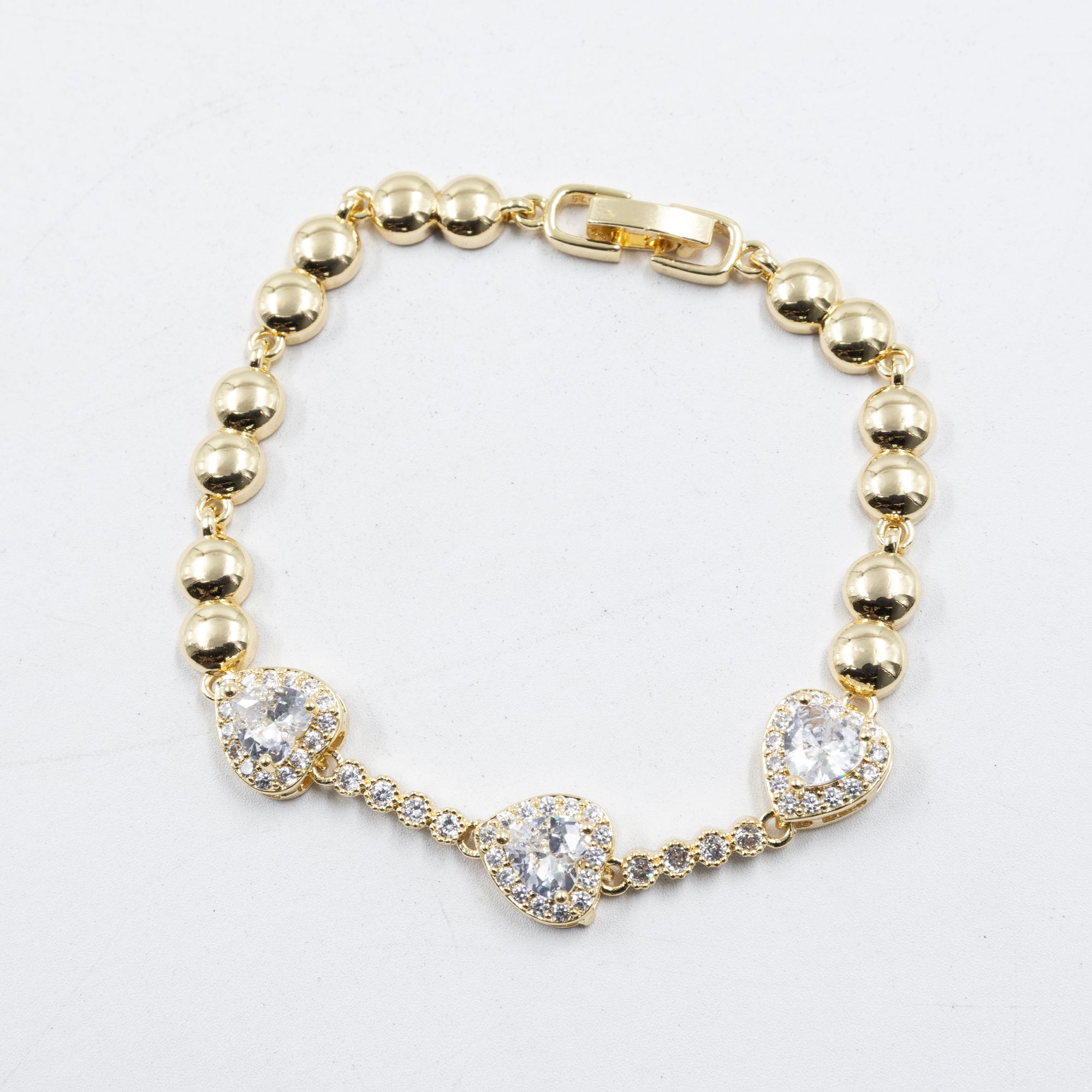 Cadenas de Pulseras Doradas con Piedras M5 Oro Laminado