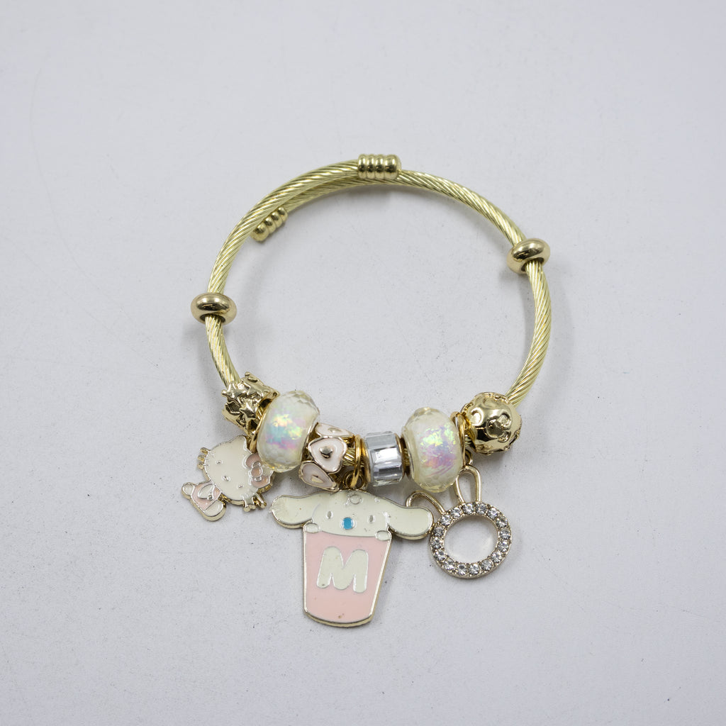 Pulsera tipo Pandora M4 Oro Laminado