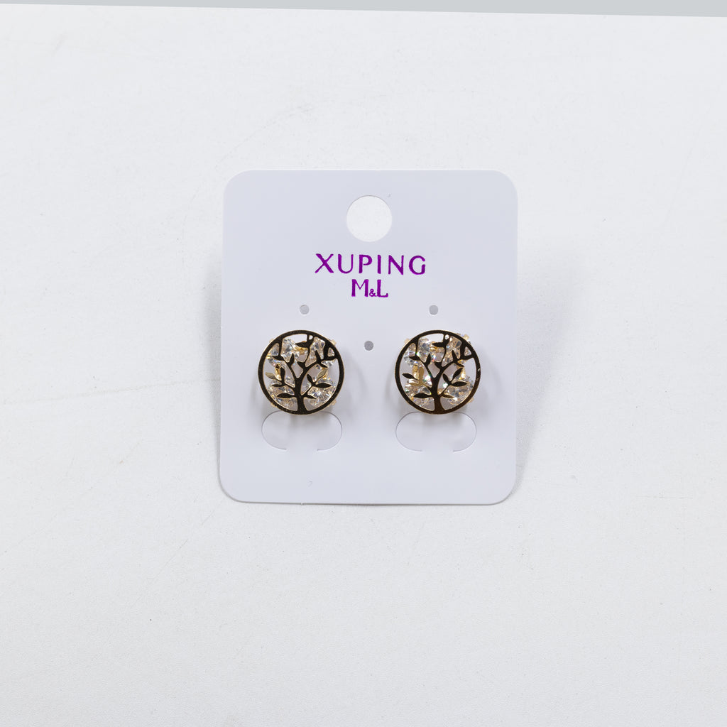 Aretes Dorados Xuping de Aro M8 Oro Laminado