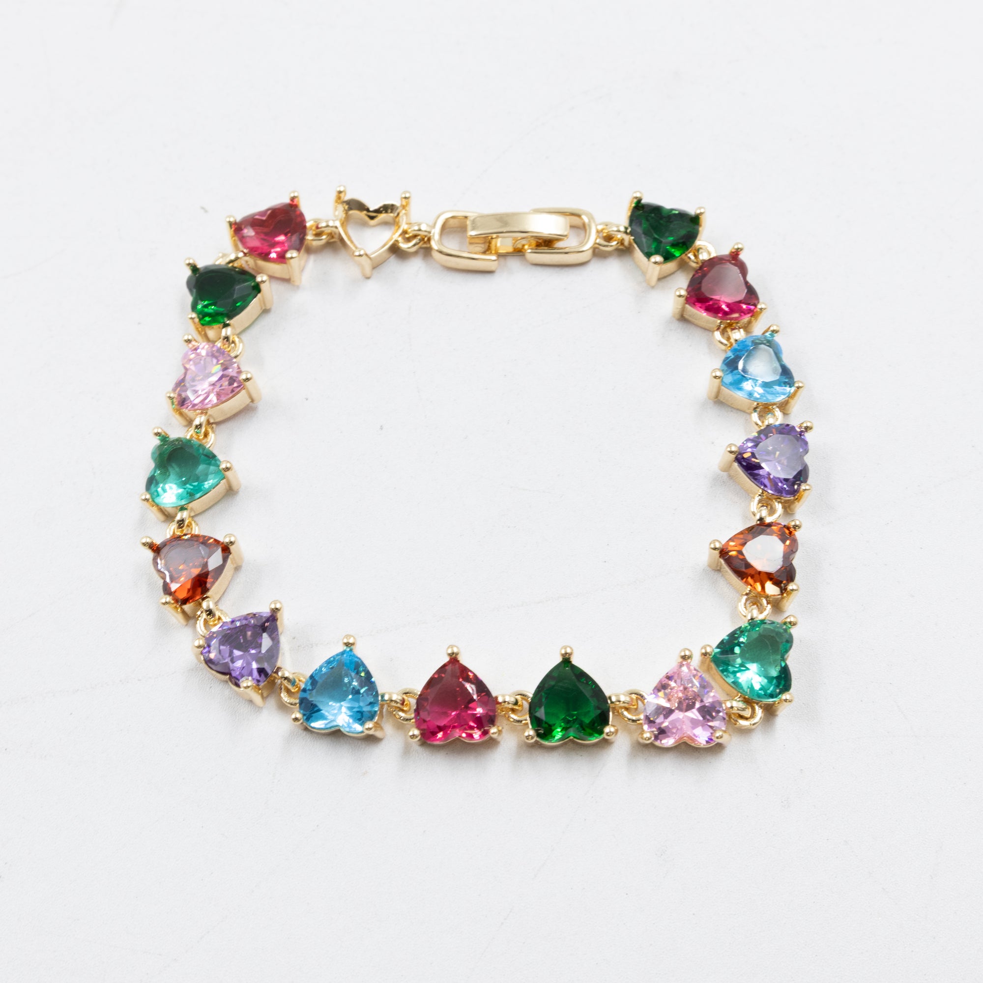 Pulseras Doradas con Piedras M12 Oro Laminado