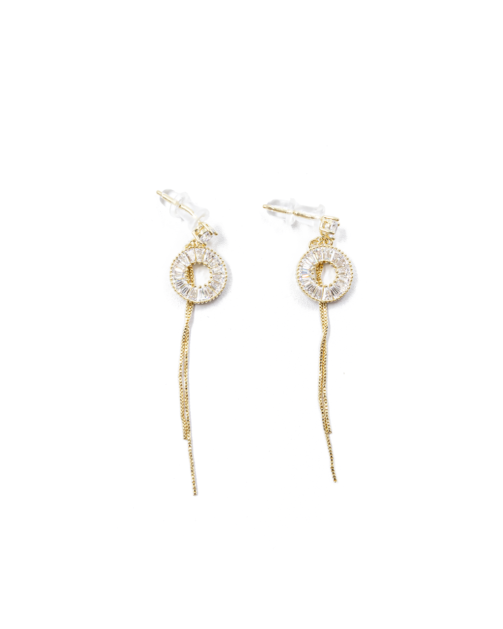 Aretes Largos Ansheli Dorados M8 Oro Laminado