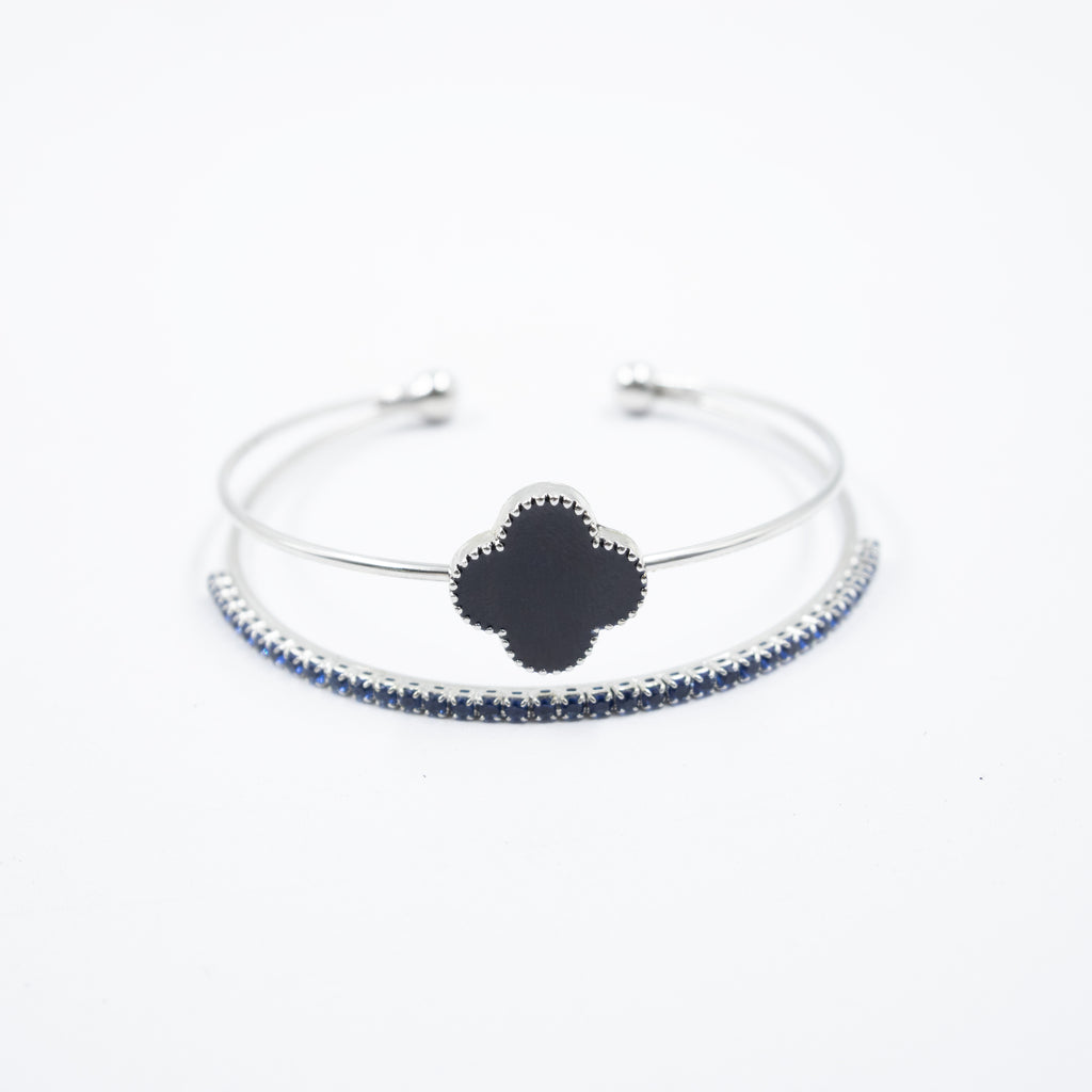 Pulsera dorada y Plateadas con piedras M3 Oro Laminado