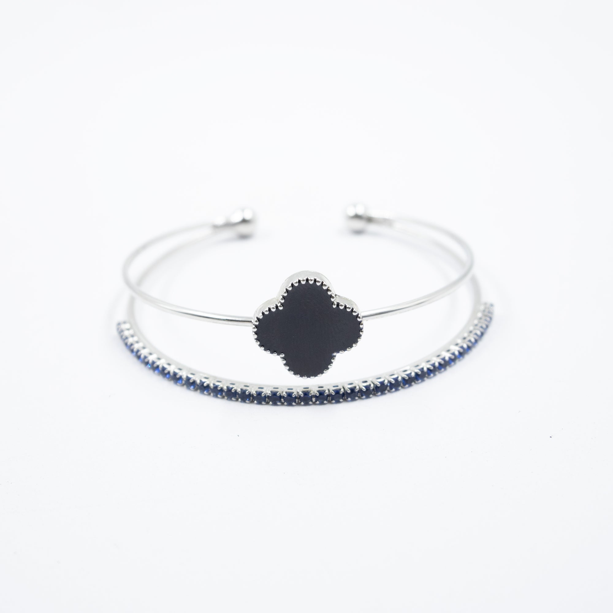 Pulsera dorada y Plateadas con piedras M3 Oro Laminado