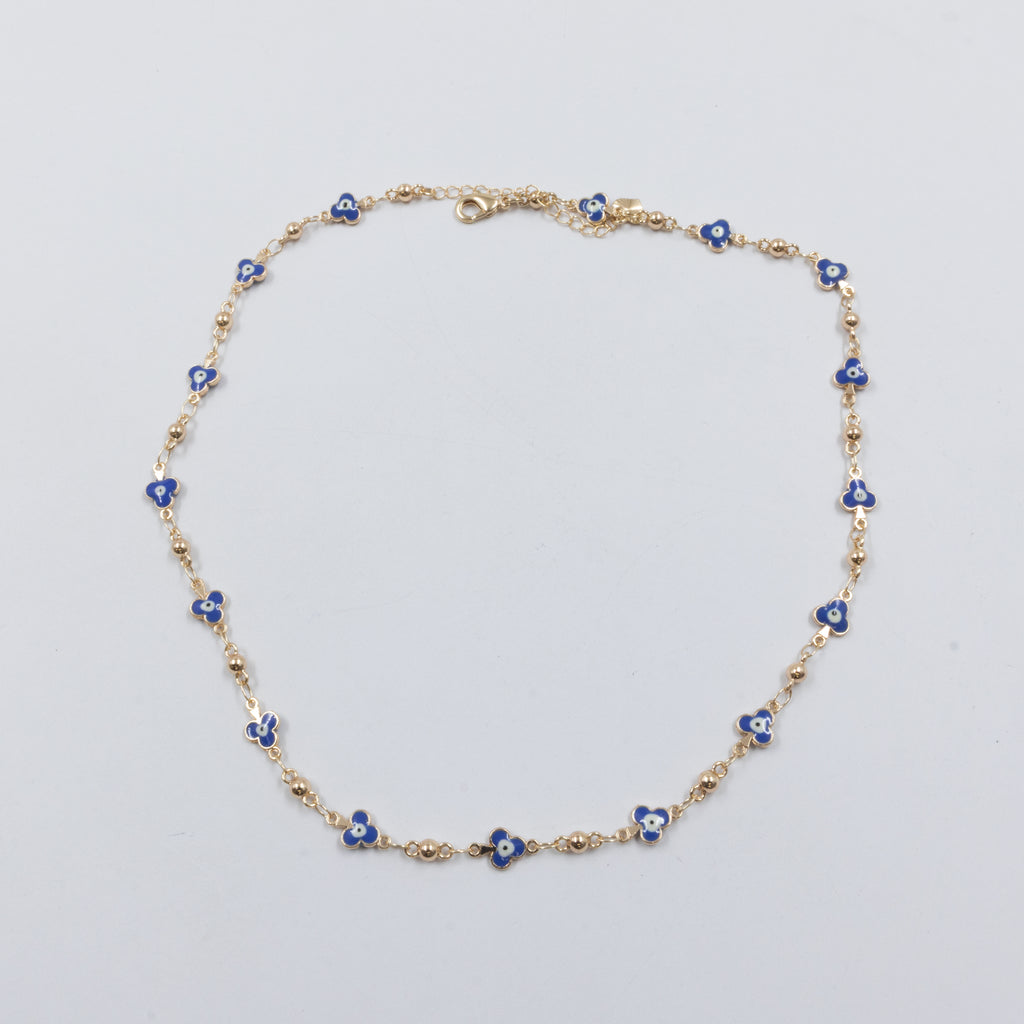 Collar Dorado de Ojo Turco M3 Oro Laminado