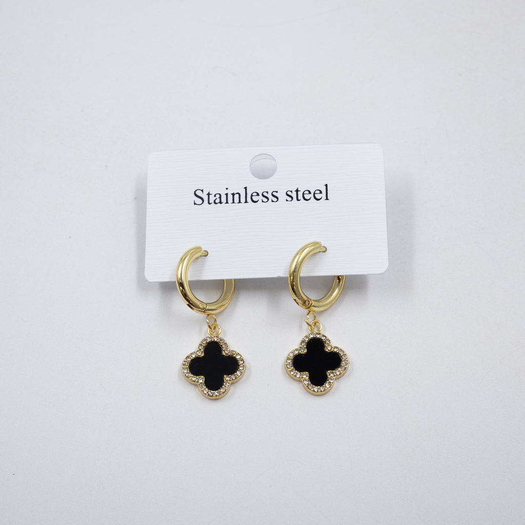 Aretes Dorados de Trebol M1 Oro Laminado