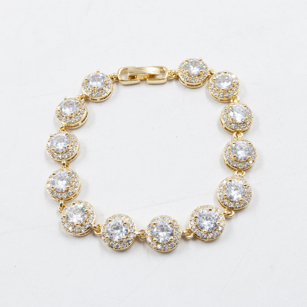 Pulseras Doradas con Piedras M13 Oro Laminado