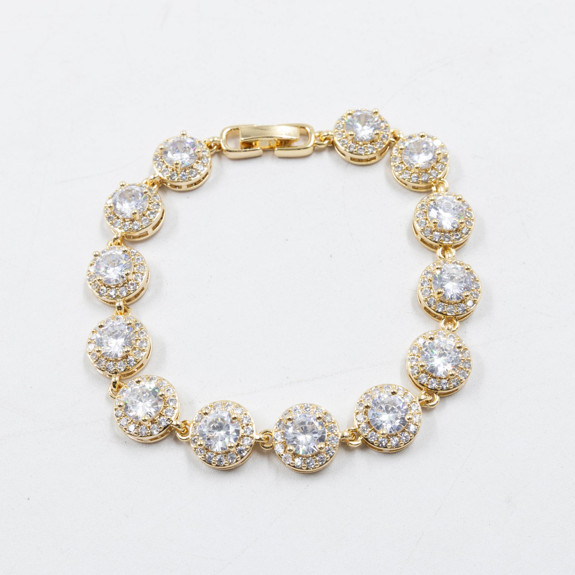 Pulseras Doradas con Piedras M13 Oro Laminado