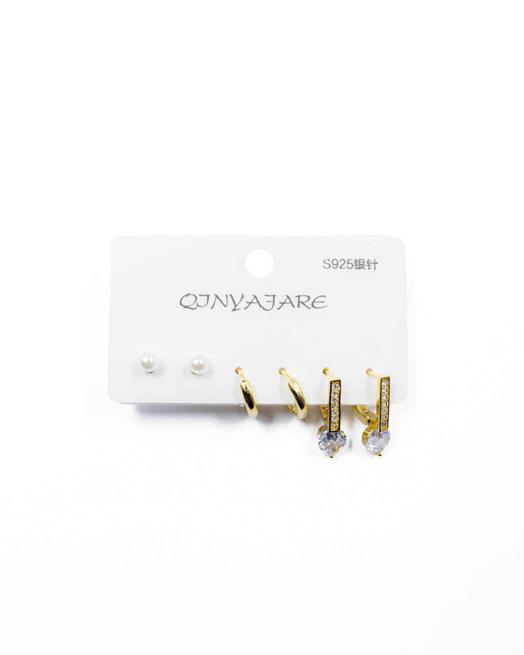 ARETES PAQUETE DE 3 M5 ORO LAMINADO
