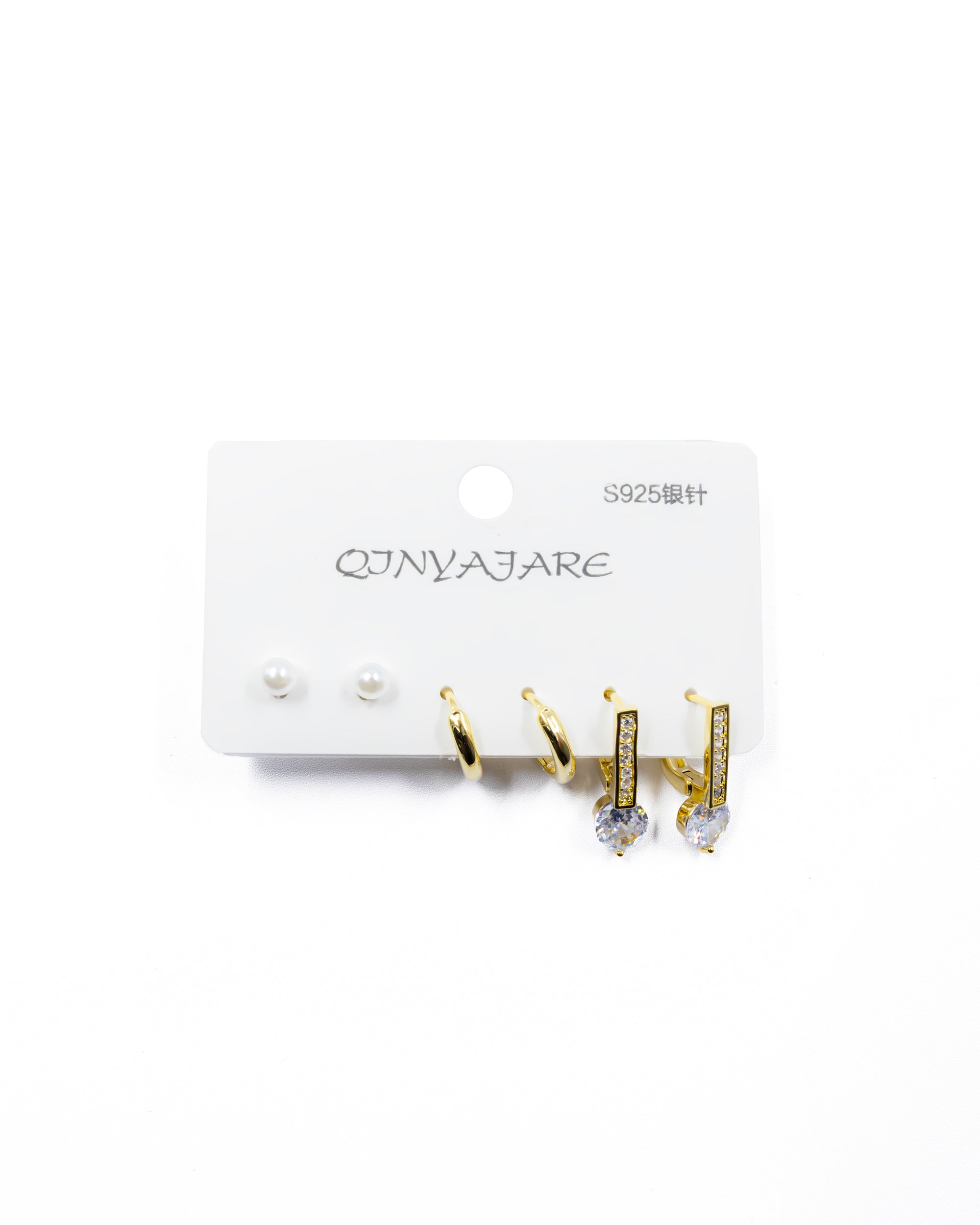 ARETES PAQUETE DE 3 M5 ORO LAMINADO