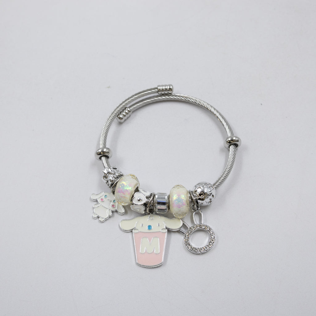 Pulsera tipo Pandora Plateados M4 Oro Laminado