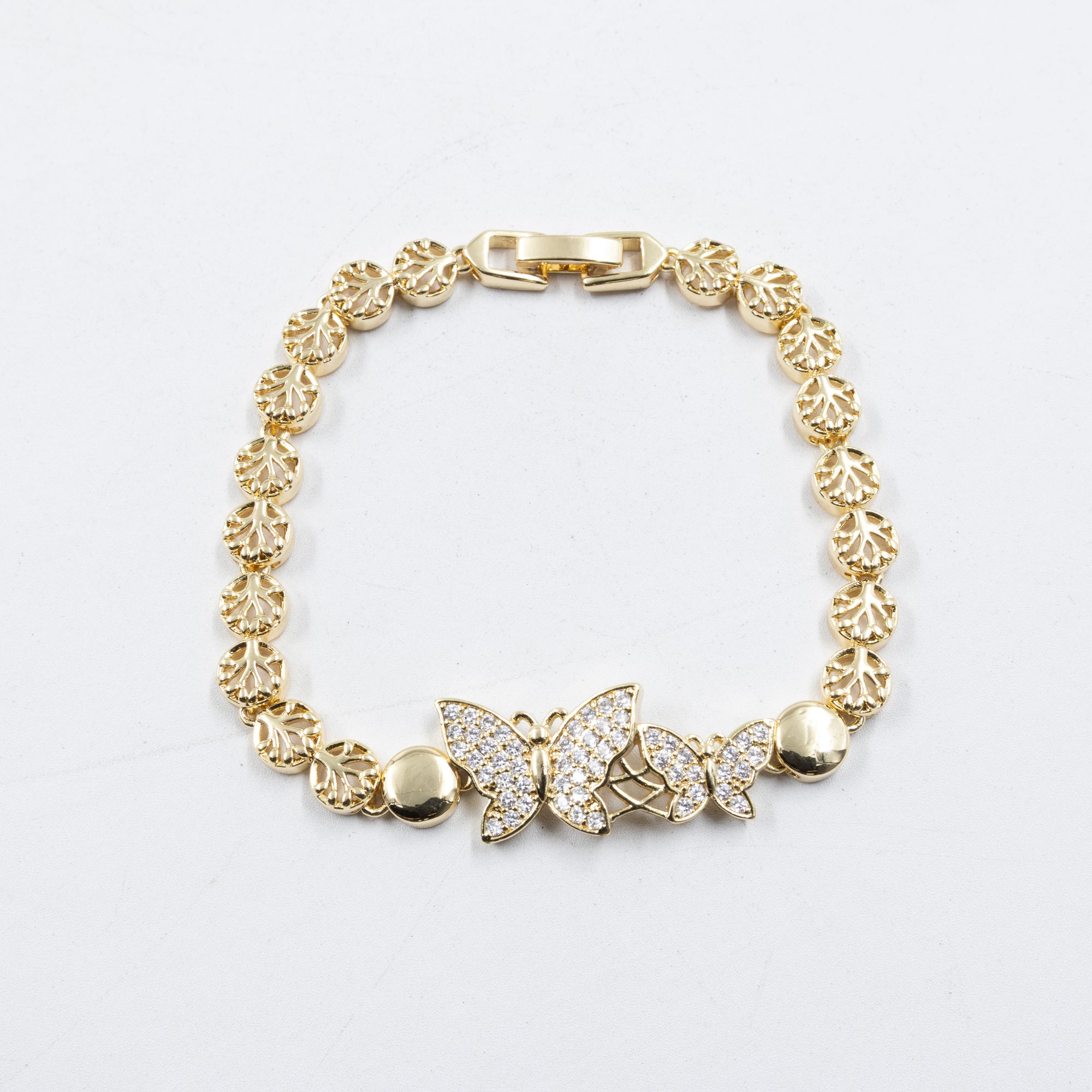 Cadenas de Pulseras Doradas con Piedras M3 Oro Laminado