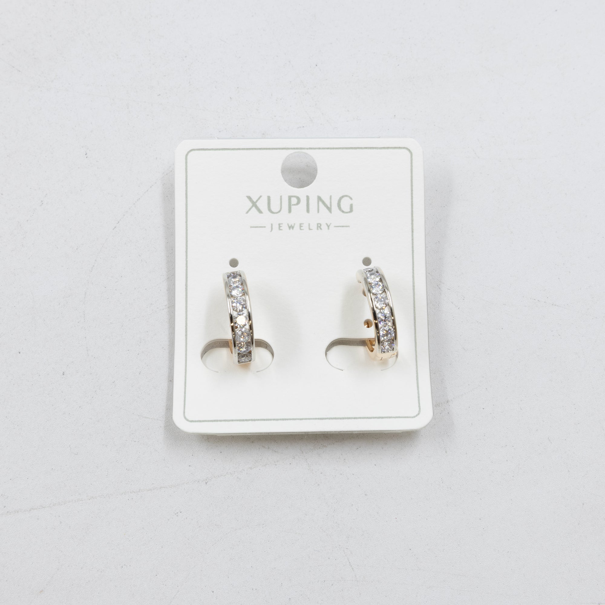 Aretes Dorados con Piedras Xuping M2 Oro Laminado