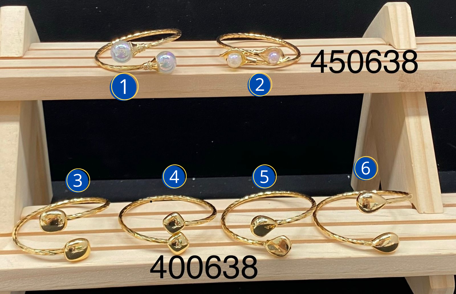 Pulseras doradas M3 ORO LAMINADO