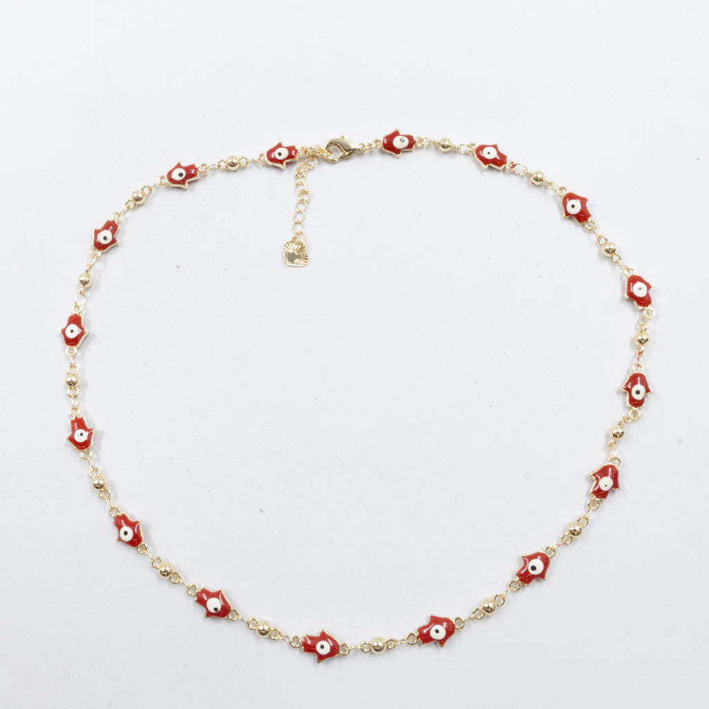 Collar Dorado de Ojo Turco M2 Oro Laminado