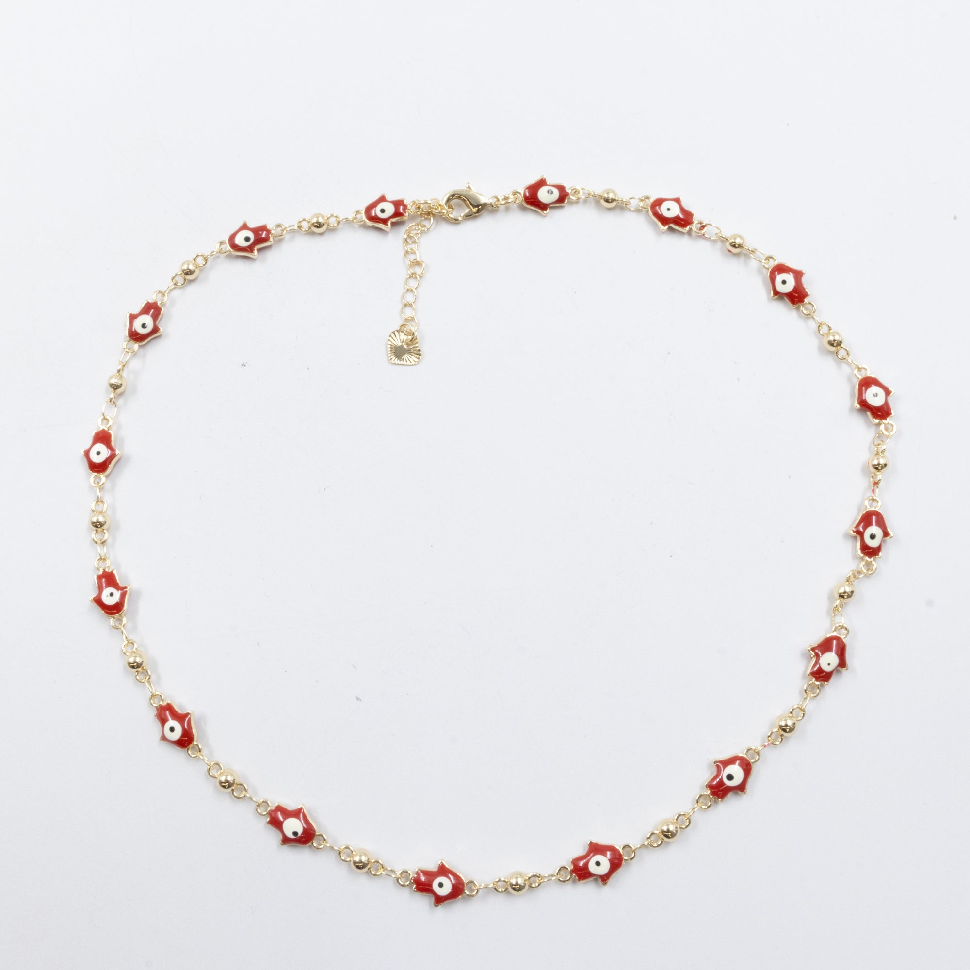 Collar Dorado de Ojo Turco M2 Oro Laminado