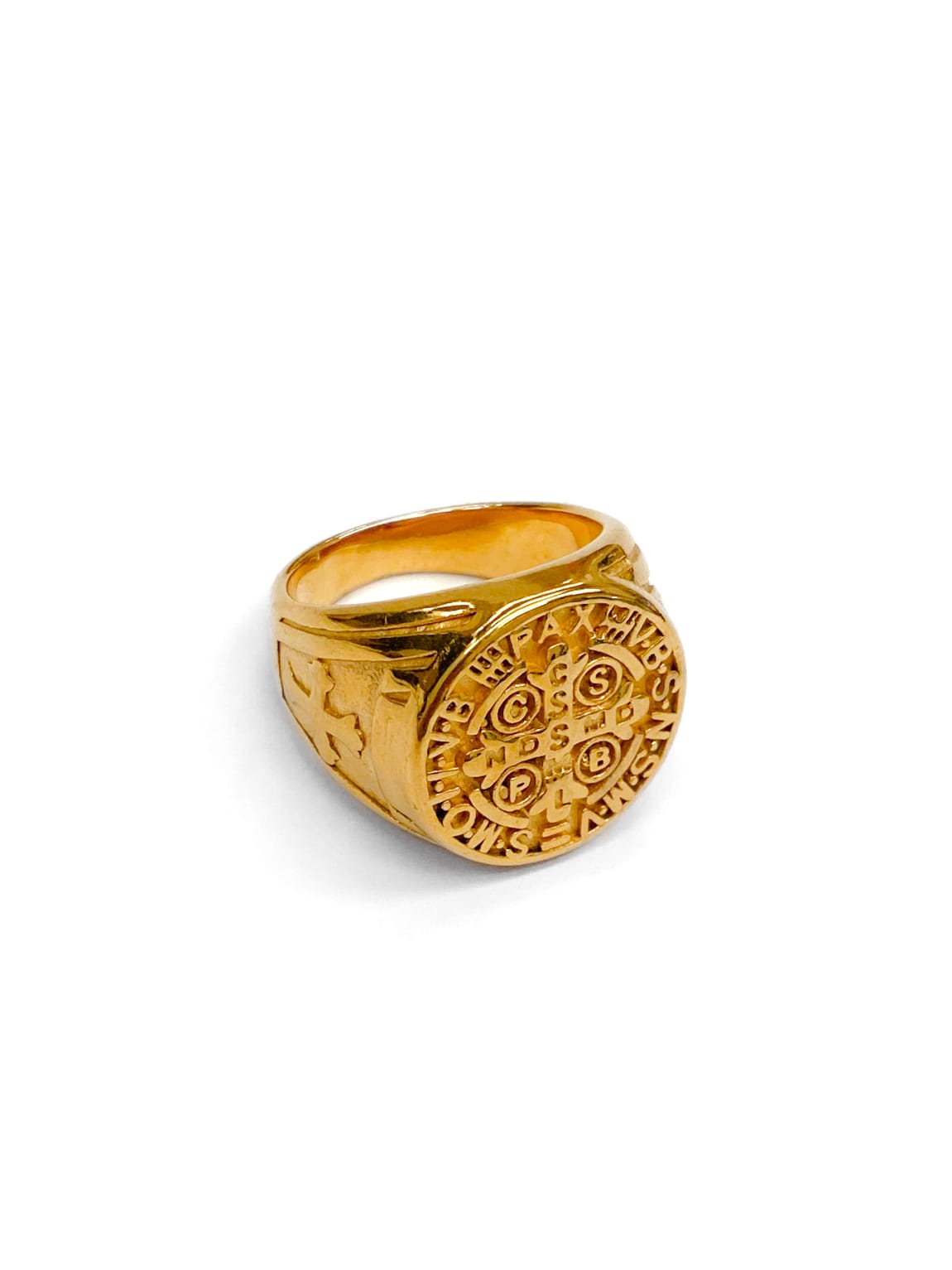 Anillo Dorado y Plateado M8 Acero Inoxidable
