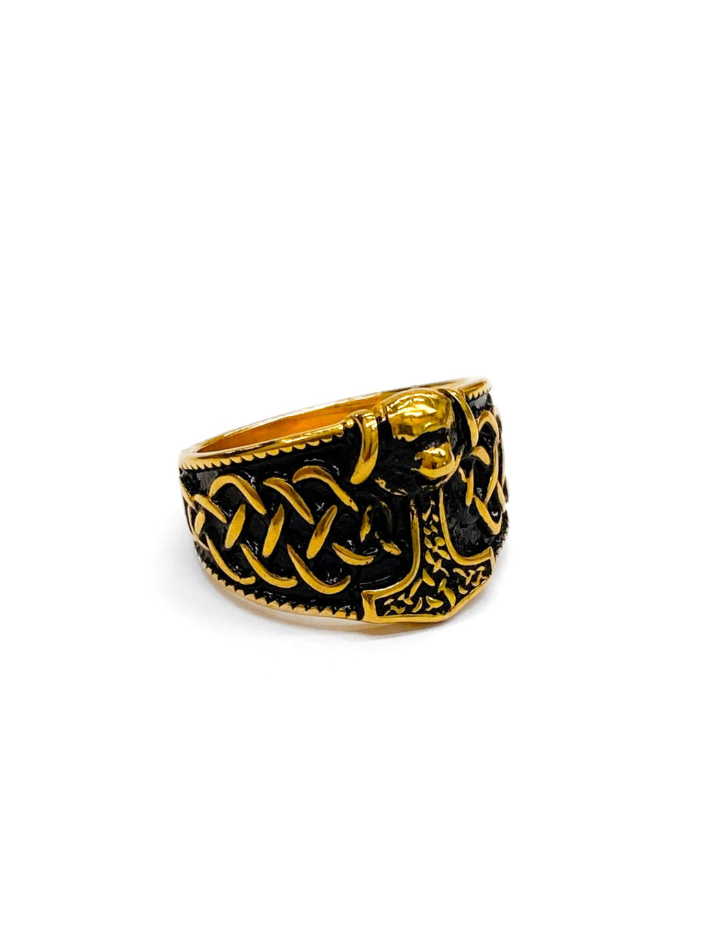 Anillo Dorado y Plateado M9 Acero Inoxidable