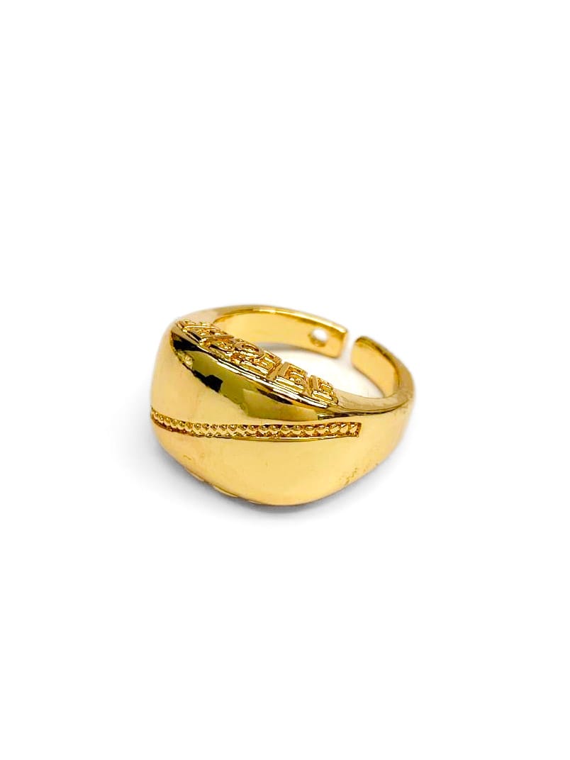 Anillo Dorado Liso Ajustable Oro Laminado