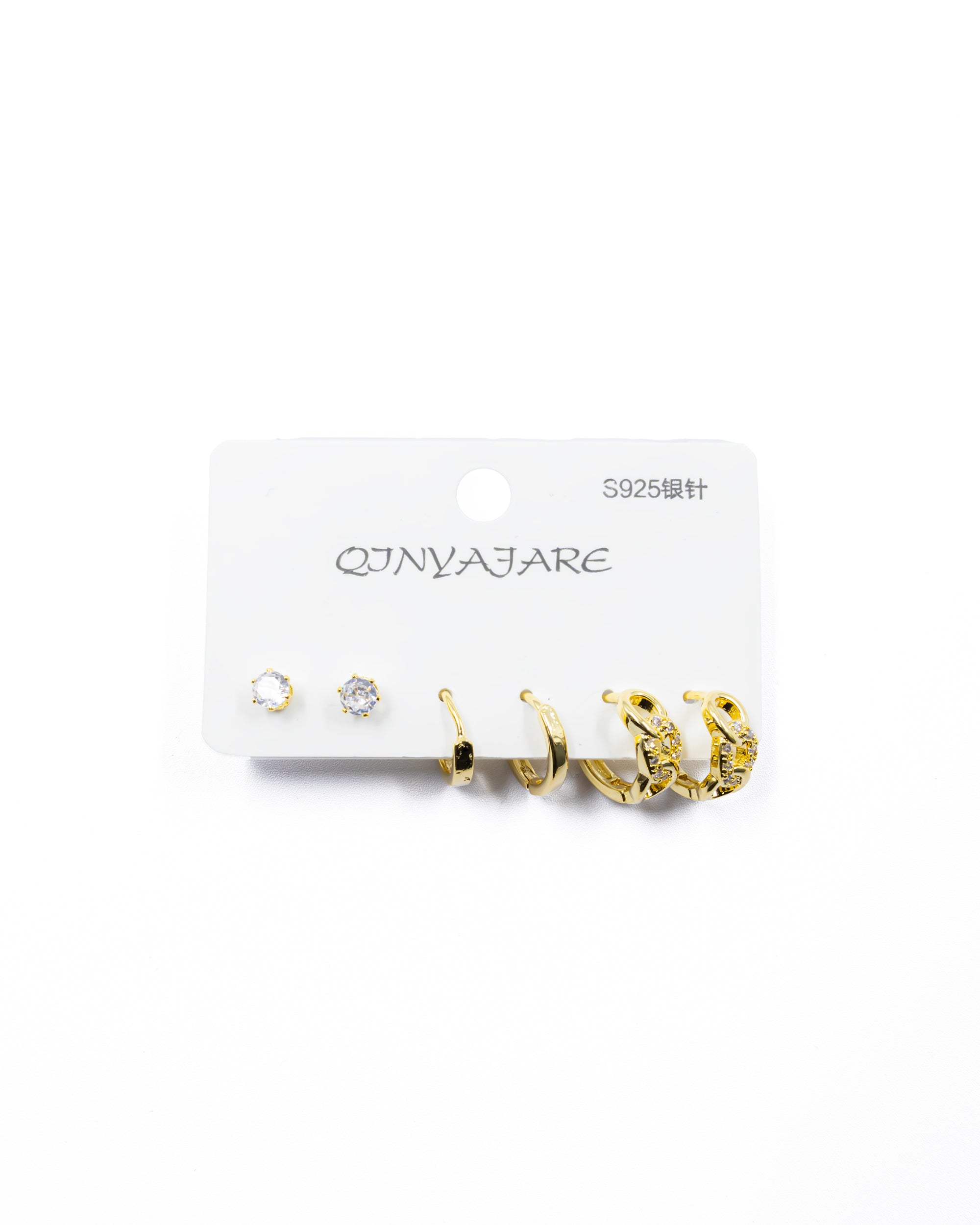 ARETES PAQUETE DE 3 M2 ORO LAMINADO