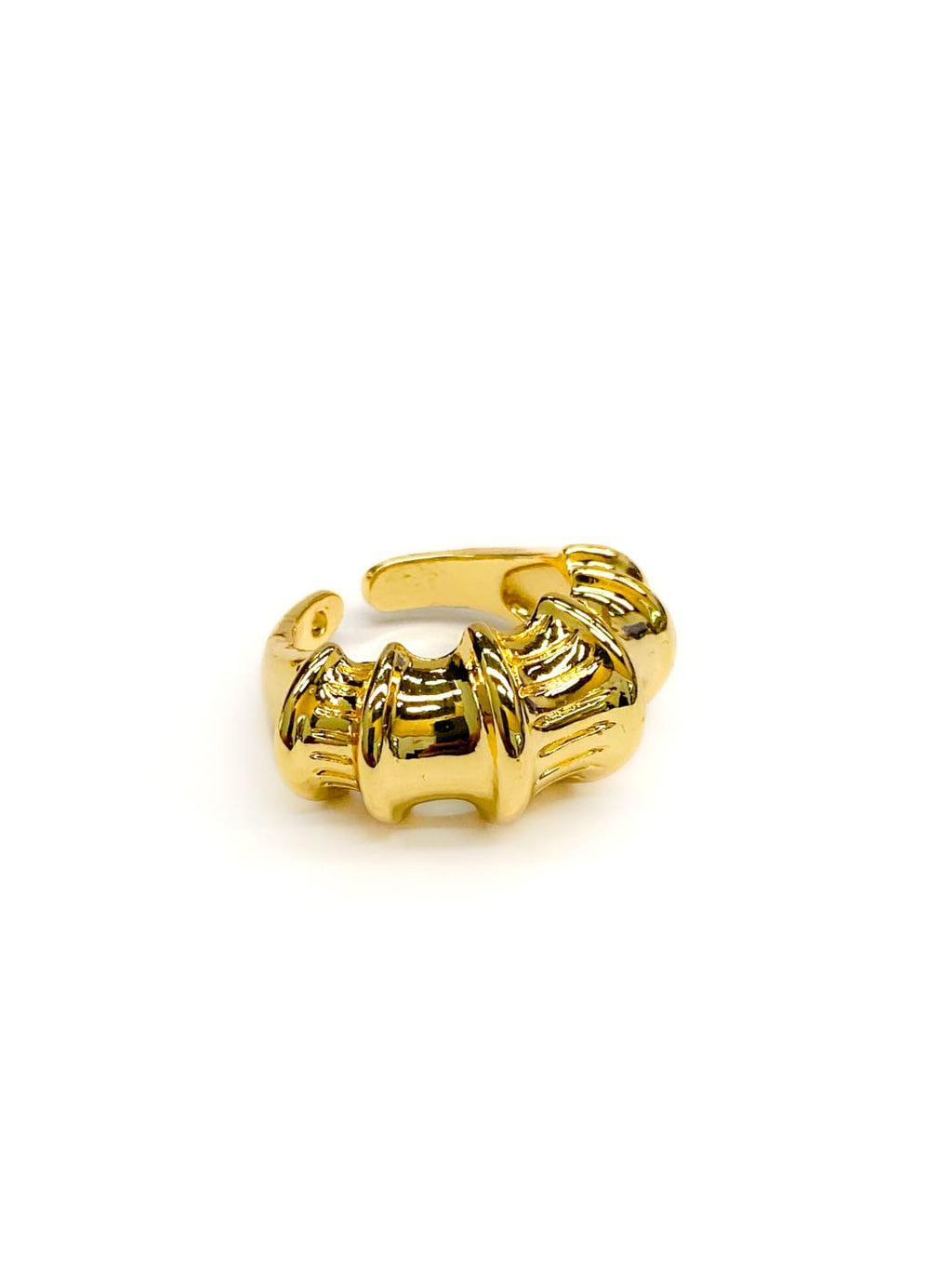 Anillo Dorado Liso Ajustable Oro Laminado
