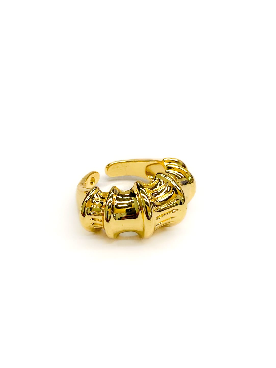 Anillo Dorado Liso Ajustable Oro Laminado