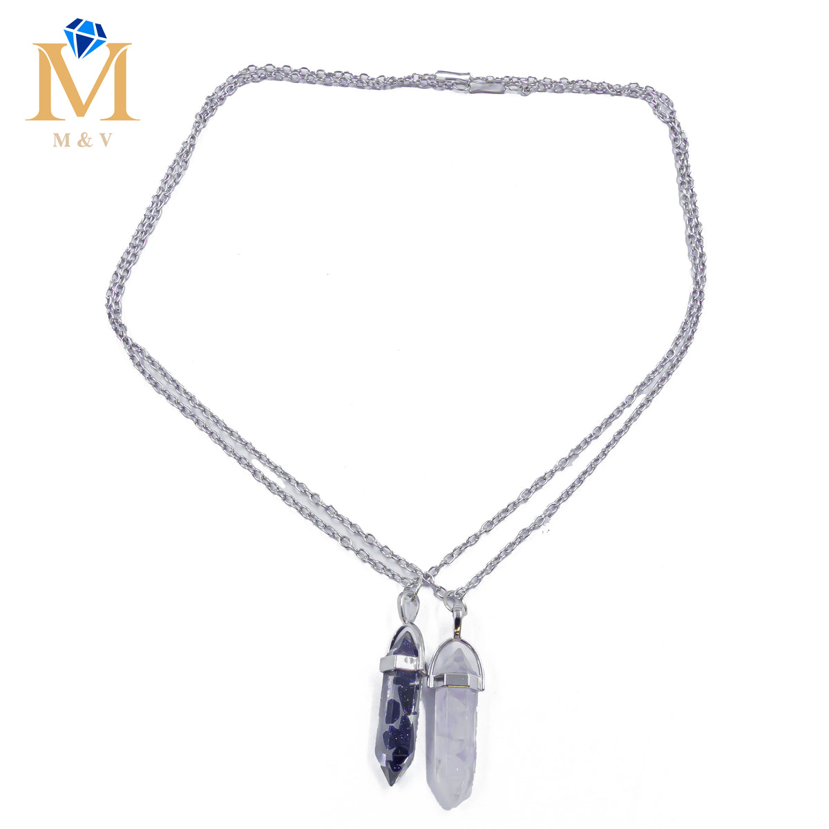 Collares en Pareja de piedras M15 Acero Inoxidable
