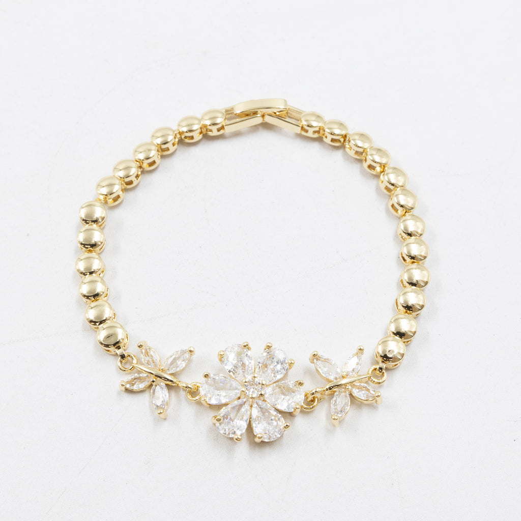 Pulseras Doradas con Piedras M9 Oro Laminado