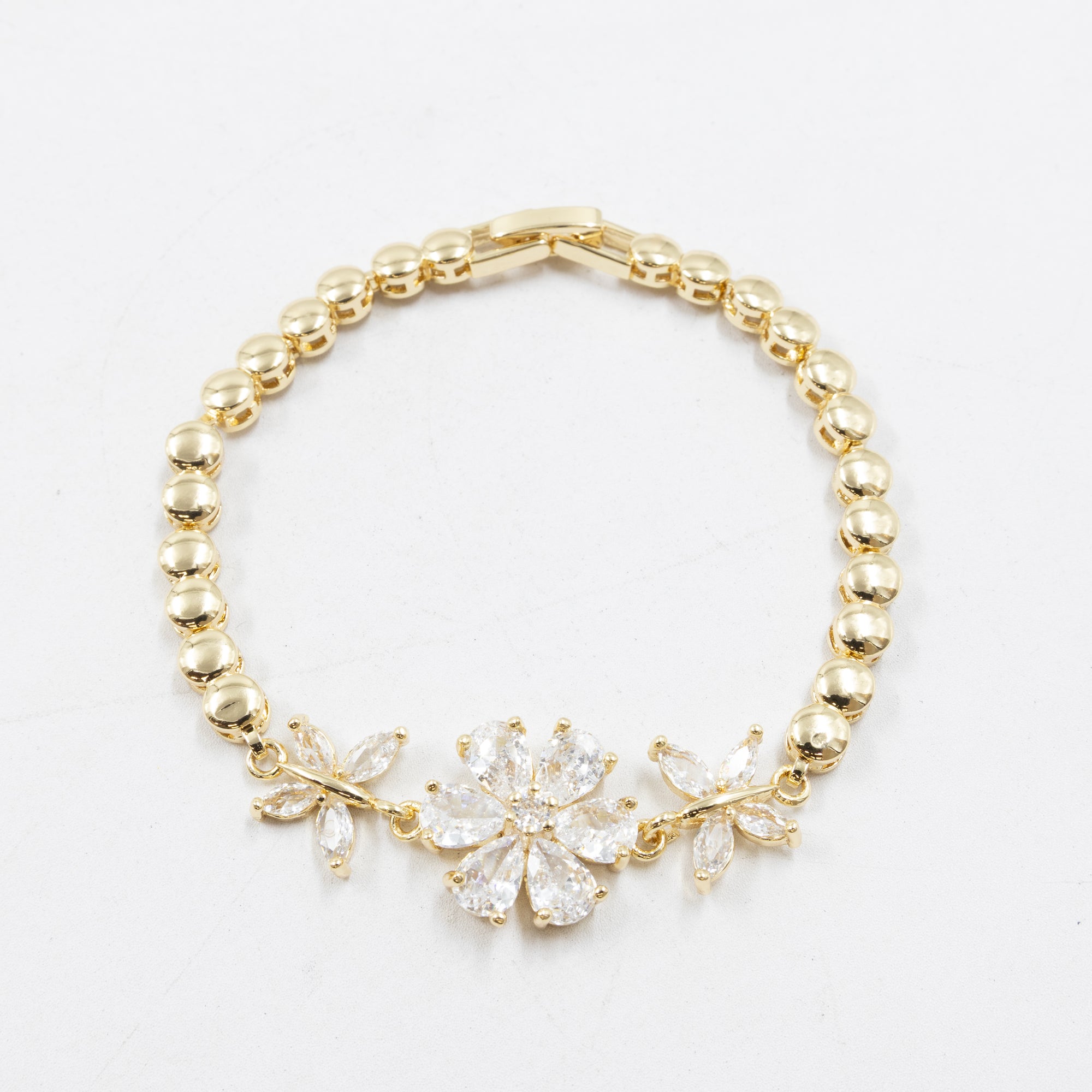 Pulseras Doradas con Piedras M9 Oro Laminado